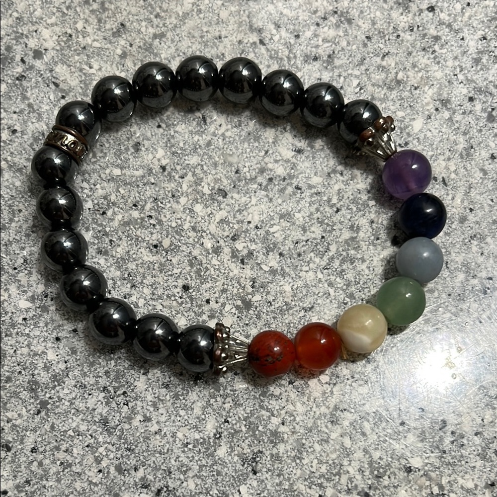 Multicolor Hematite Beaded Bracelet
